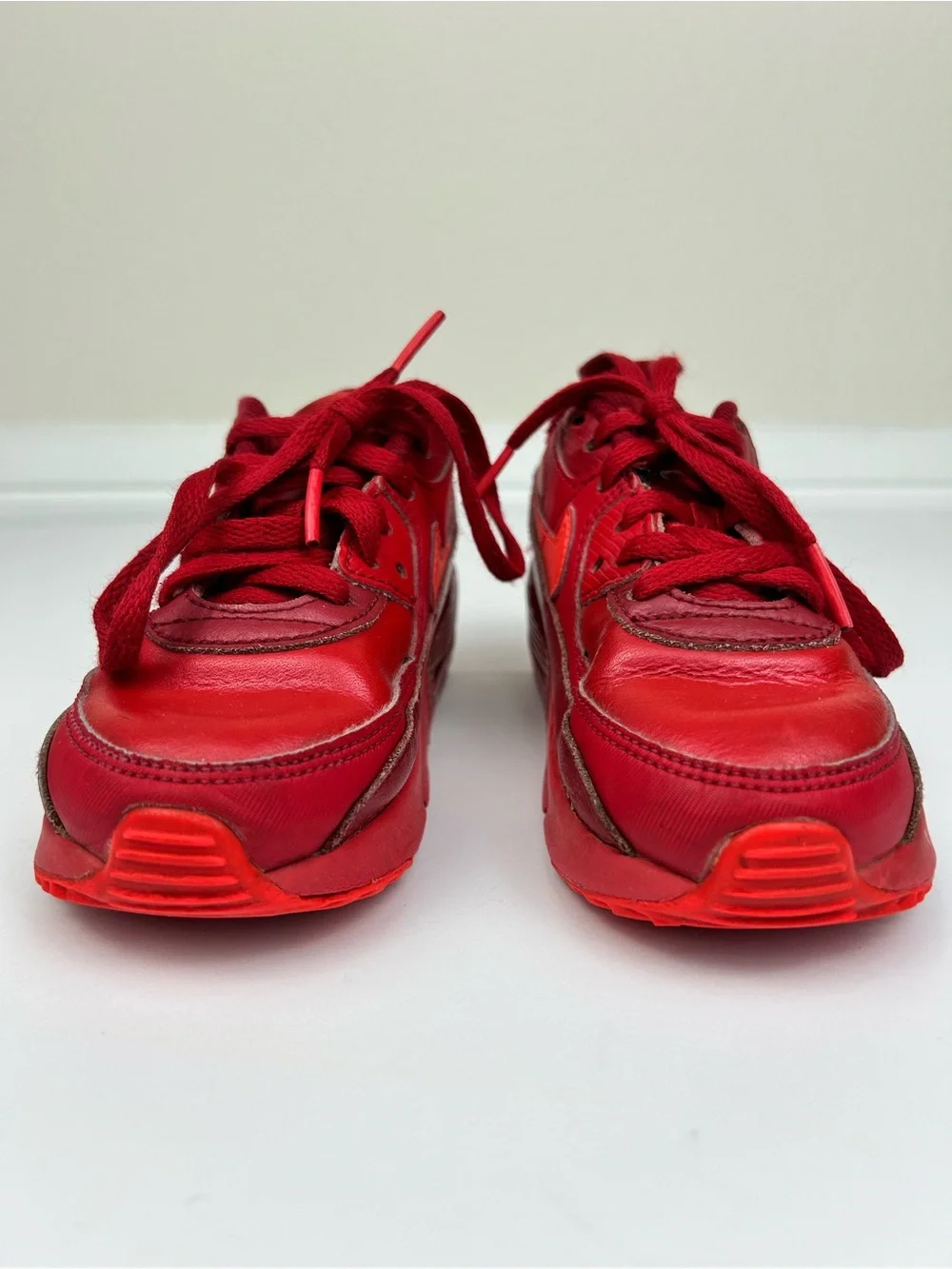 Nike Air Max 90 City Special Chicago Kids 10C Red Leather Sneakers CHI Shoes